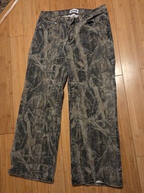 Disclosure Junior Ladoes Camouflage Wide Leg Jeans